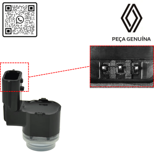 RN 20753R 284420753R SENSOR DE ESTACIONAMENTO PARACHOQUE TRAS. DIR-ESQ FLUENCE -3-